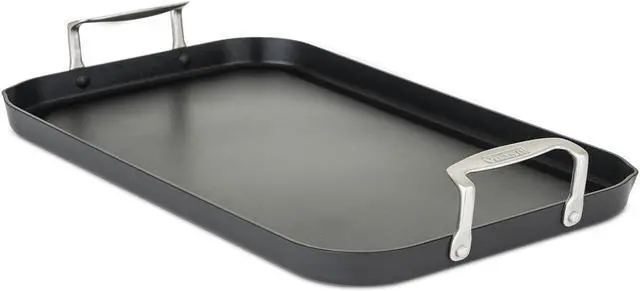 Alt view image 7 of 8 - Viking 40051-1218 Hard Anodized Nonstick Double Burner Griddle, 18 Inch by 11 Inch, Gray