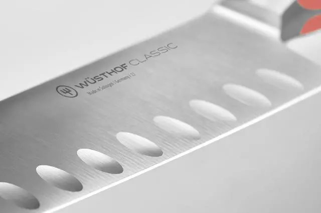 Alt view image 2 of 5 - Wusthof Classic 7-Inch Santoku Knife, Coral Peach