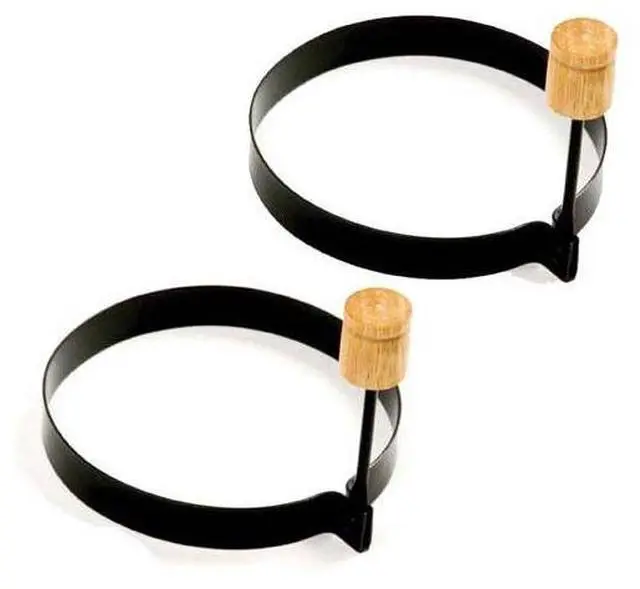 Main image of Norpro 4-Inch Nonstick Round Pancake and Egg Rings, Set of 2, Black