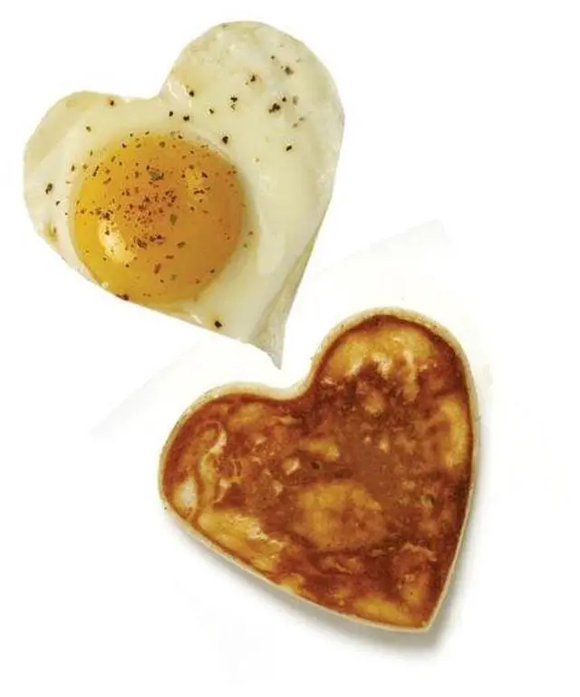 Alt view image 2 of 5 - Norpro 4-Inch Nonstick Heart Shaped Pancake and Egg Rings, Set of 2, Black