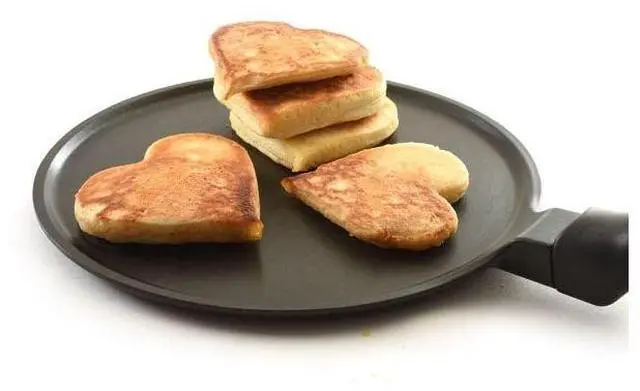 Alt view image 4 of 5 - Norpro 4-Inch Nonstick Heart Shaped Pancake and Egg Rings, Set of 2, Black