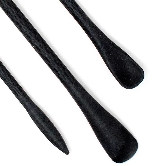 Alt view image 3 of 6 - Norpro Mini Silicone Last Drop Spatula, Set of 3, Black