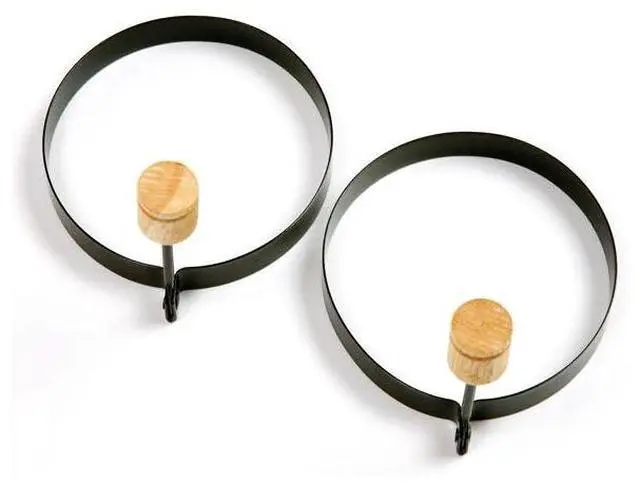 Alt view image 5 of 5 - Norpro 4-Inch Nonstick Round Pancake and Egg Rings, Set of 2, Black