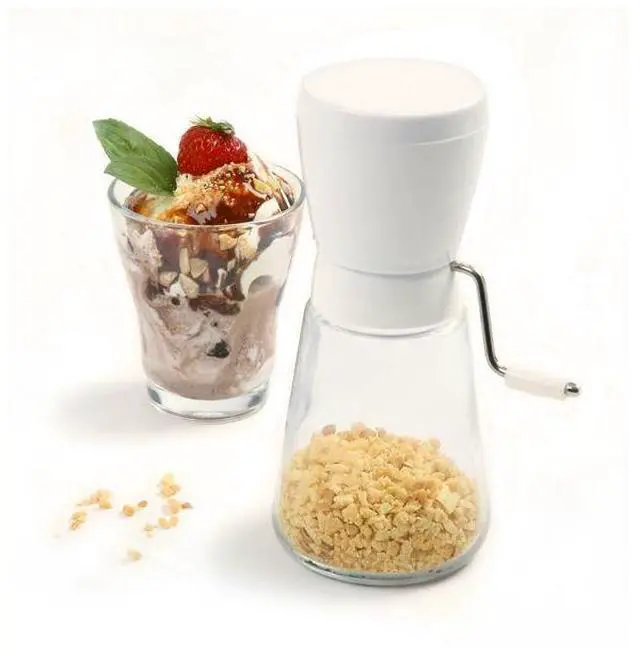 Alt view image 2 of 5 - Norpro Glass Nut and Topping Chopper, White