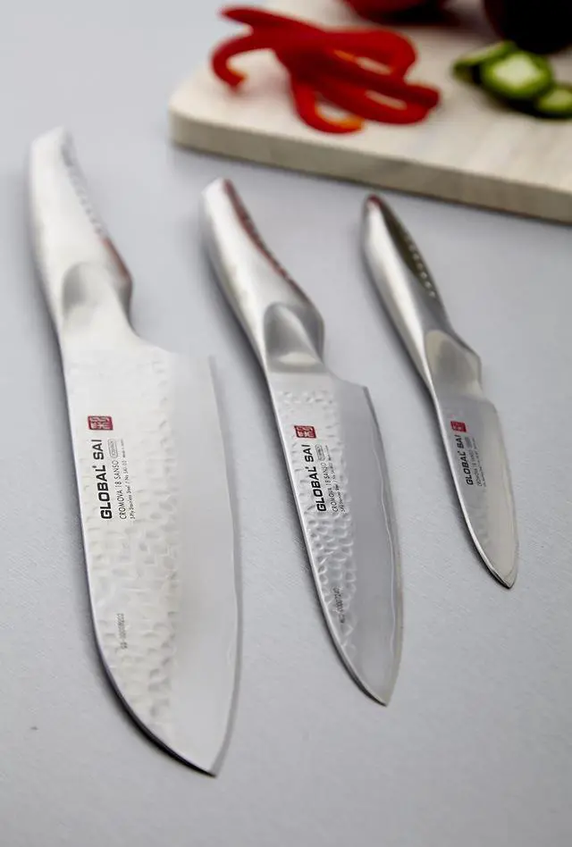 Alt view image 2 of 4 - Global SAI 3 Piece Knife Set
