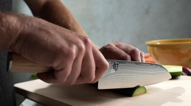 Alt view image 6 of 6 - Shun Classic Blonde 7-Inch Santoku Knife