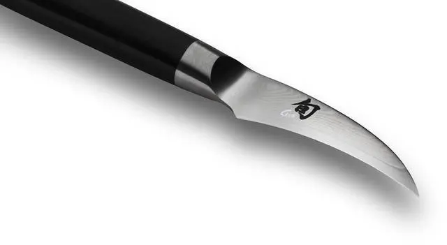 Alt view image 11 of 11 - Shun Classic 2.5" Bird's Beak Paring Knife with D-Shaped Pakkawood Handle, Ebony