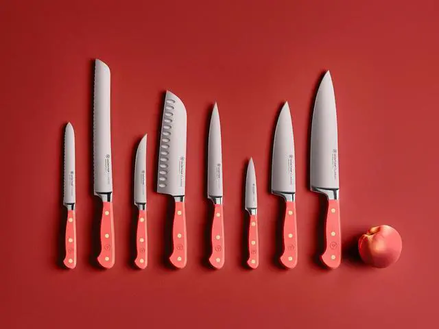 Alt view image 6 of 6 - Wusthof Classic 8-Inch Chef's Knife, Coral Peach