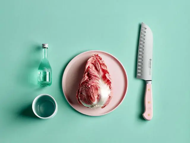 Alt view image 5 of 5 - Wusthof Classic 7-Inch Santoku Knife, Pink Sea Salt