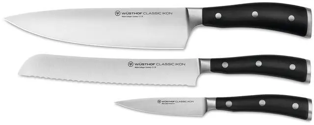 Main image of Wusthof Classic Ikon 3 Piece Starter Set W/Bread Knife