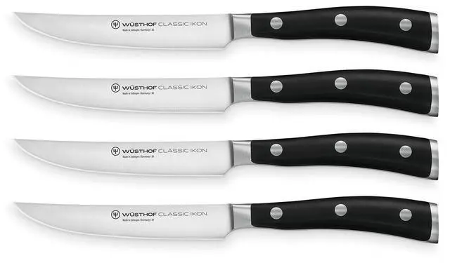 Alt view image 2 of 6 - Wusthof Classic Ikon Four Piece Steak Knife Set W/Presentation Box