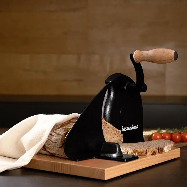 Alt view image 4 of 4 - Zassenhaus Manual Bread Slicer, Hand Crank Home Bread Slicer, 11.75" x 8", Black