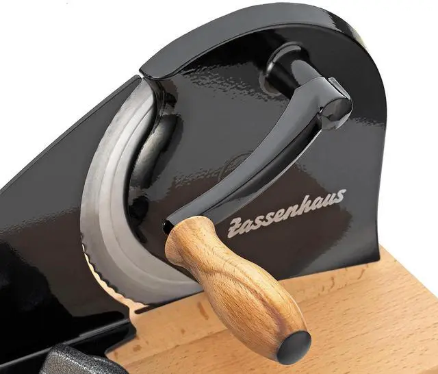 Alt view image 2 of 4 - Zassenhaus Manual Bread Slicer, Hand Crank Home Bread Slicer, 11.75" x 8", Black