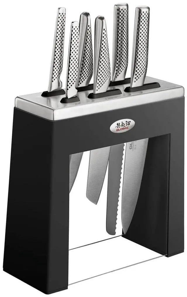 Main image of Global 7-Piece Kabuto Knife Block Set