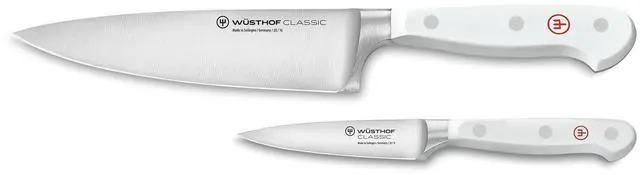 Main image of Wusthof Classic White Two Piece Prep Set, 3.5 Inch Paring & 6 Inch Chef's Knife