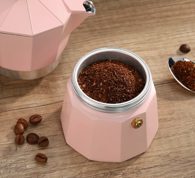 Alt view image 2 of 3 - Cilio Legno Stovetop Espresso Maker, Pink, 15-Ounce