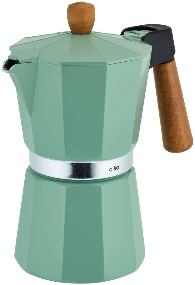 Main image of Cilio Legno Stovetop Espresso Maker, Mint, 15-Ounce