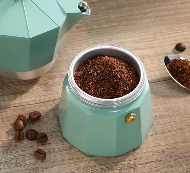 Alt view image 2 of 3 - Cilio Legno Stovetop Espresso Maker, Mint, 15-Ounce
