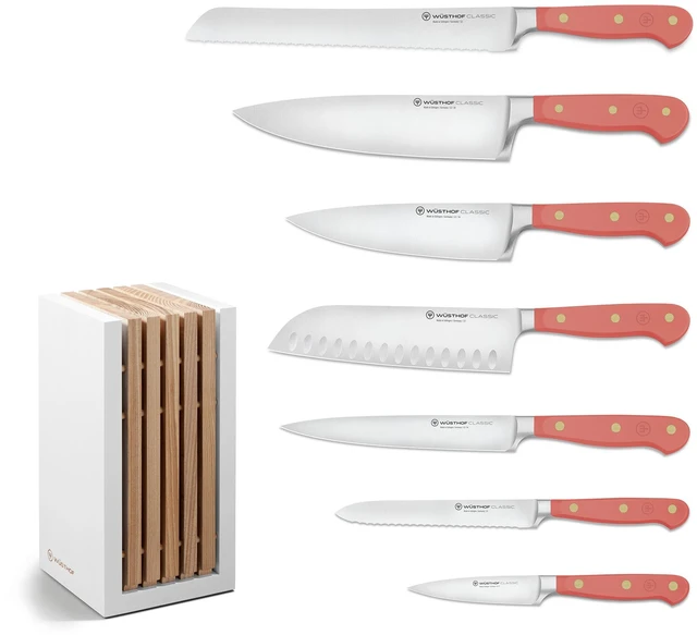 Alt view image 2 of 4 - Wusthof Classic 8 Piece Knife Block Set, Coral Peach