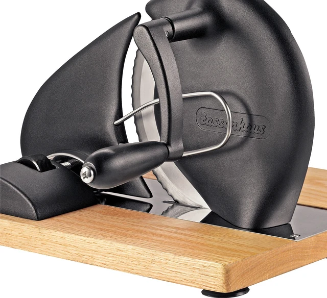 Alt view image 2 of 5 - Zassenhaus Vintage Bread Slicer, Hand Crank Home Bread Slicer, 11.75" x 8", Matte Black