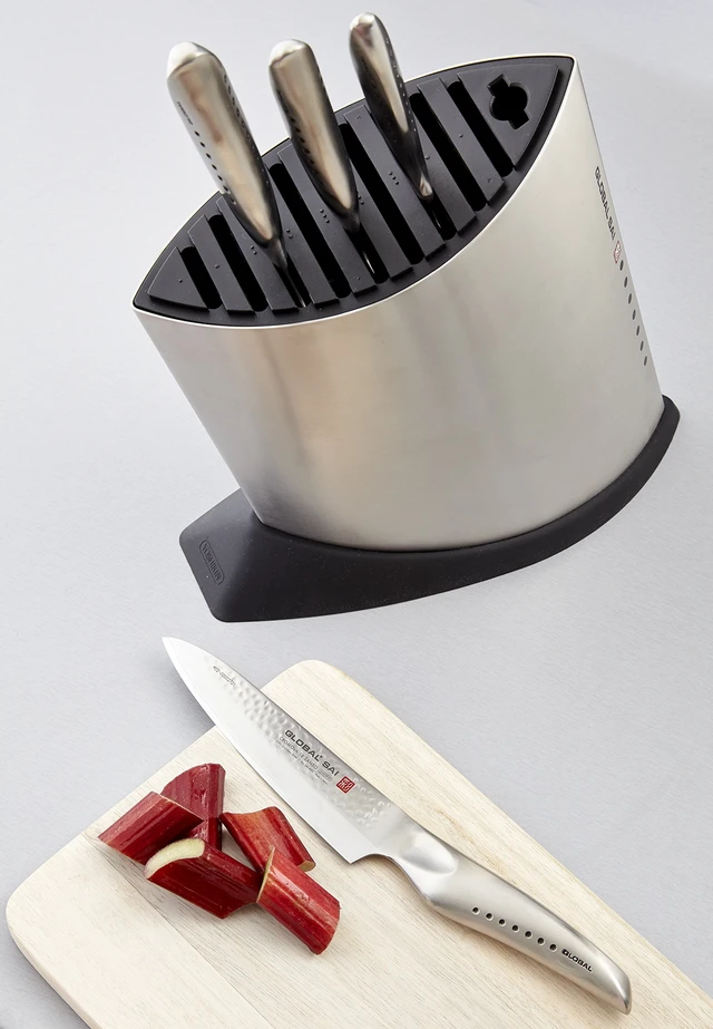Alt view image 3 of 6 - Global SAI 5 Piece Knife Block Set