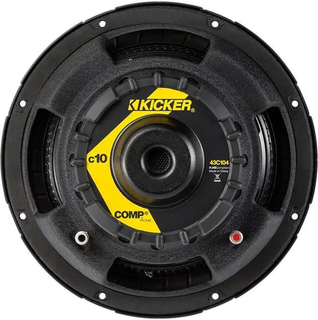 Alt view image 7 of 20 - Kicker 43C104 10 inch Comp 4 Ohm SVC Subwoofer