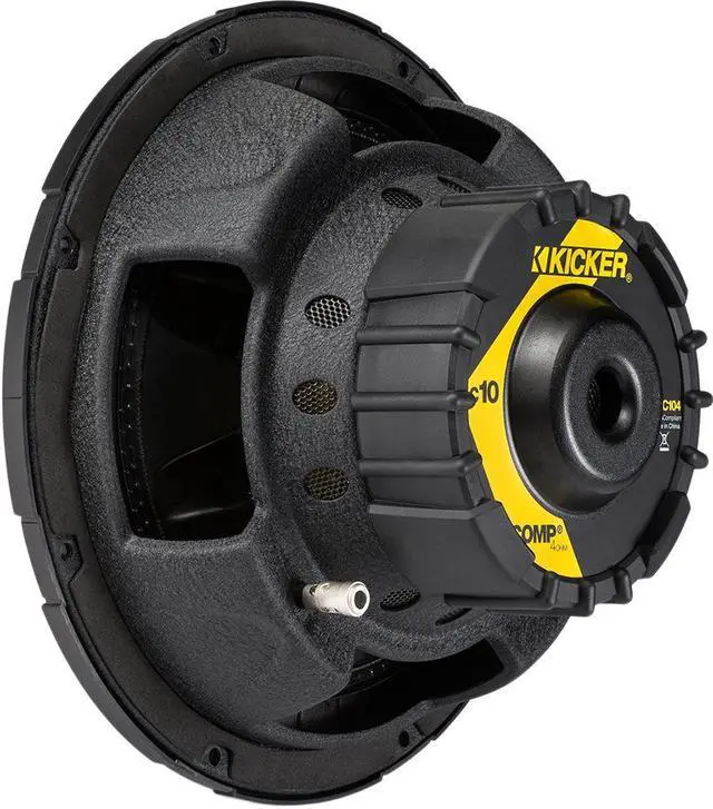 Alt view image 4 of 20 - Kicker 43C104 10 inch Comp 4 Ohm SVC Subwoofer