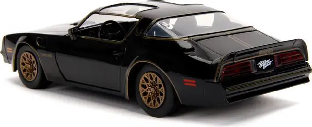 Alt view image 6 of 6 - 1977 Pontiac Firebird Trans Am Black with Replica Buckle "Smokey and the Bandit" (1977) Movie "Hollywood Rides" Series 1/24 Diecast Model Car by Jada