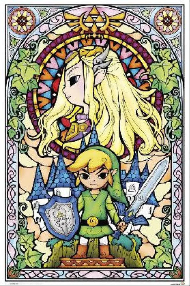 Main image of Zelda Window Stained Glass Window Poster Print (22 x 34)