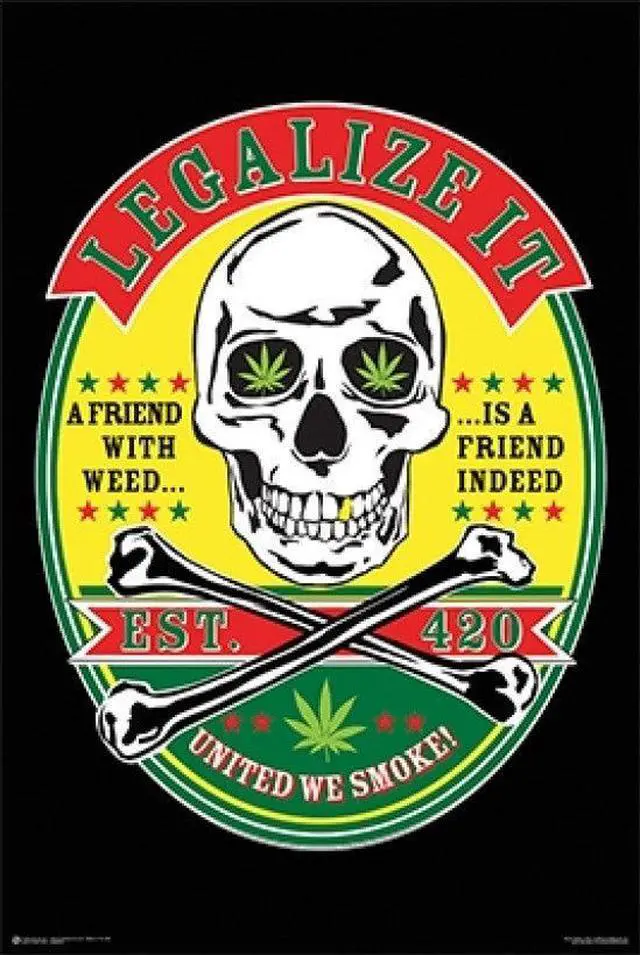 Main image of Legalize It Skull Poster (24 x 36)
