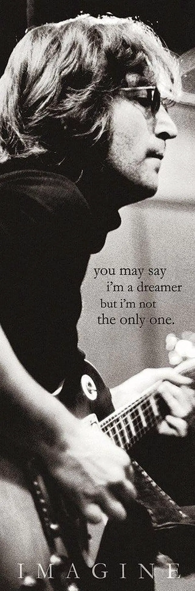 Main image of John Lennon Dreamer Imagine Lyrics Poster Print (22 x 34)