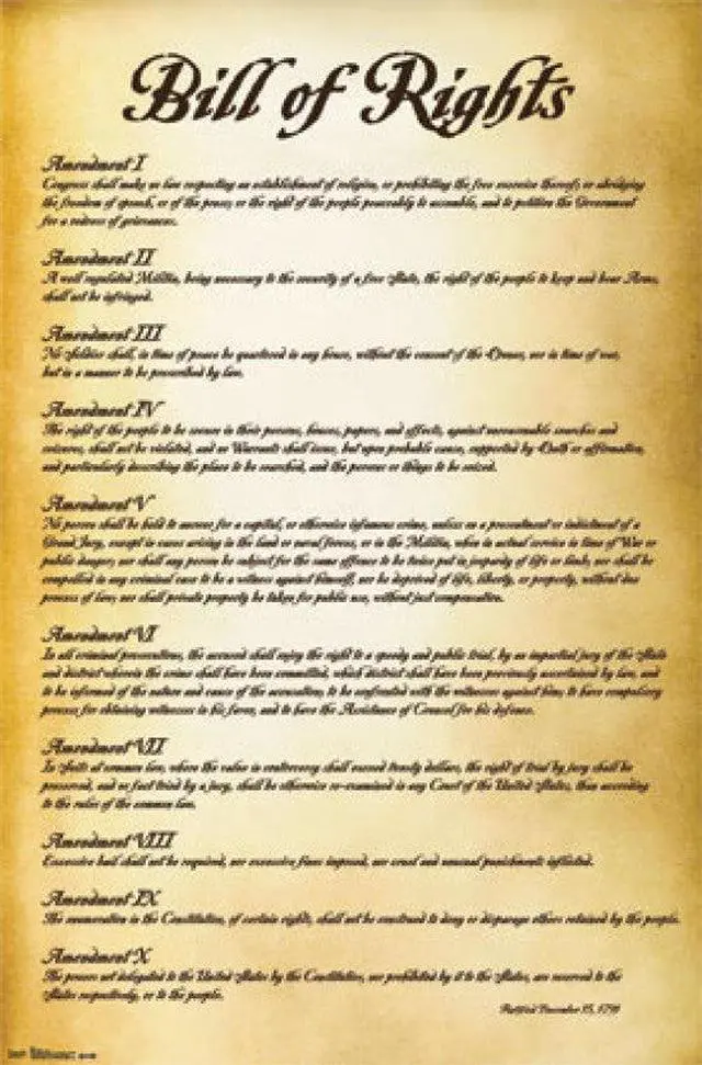 Main image of Bill of Rights - USA Poster Print (22 x 34)