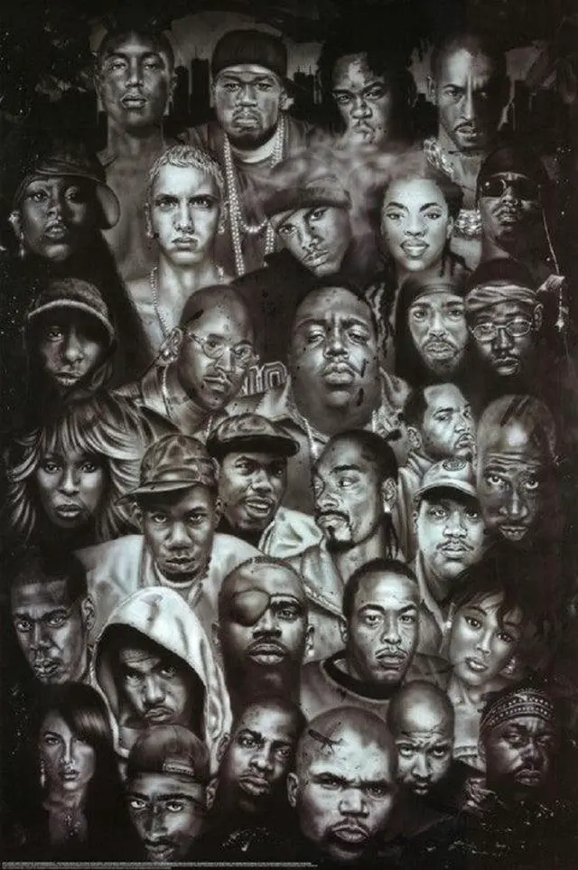 Main image of Legends of Rap and Hip Hop Poster (24 x 36)