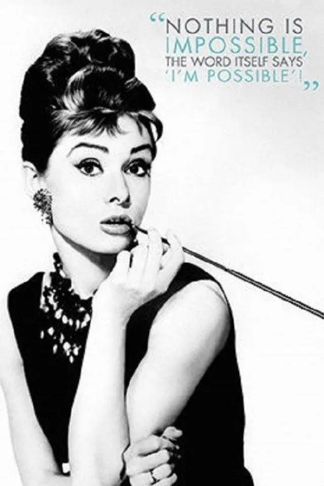 Main image of Audrey Hepburn - Nothing Is Impossible Poster Print (22 x 34)