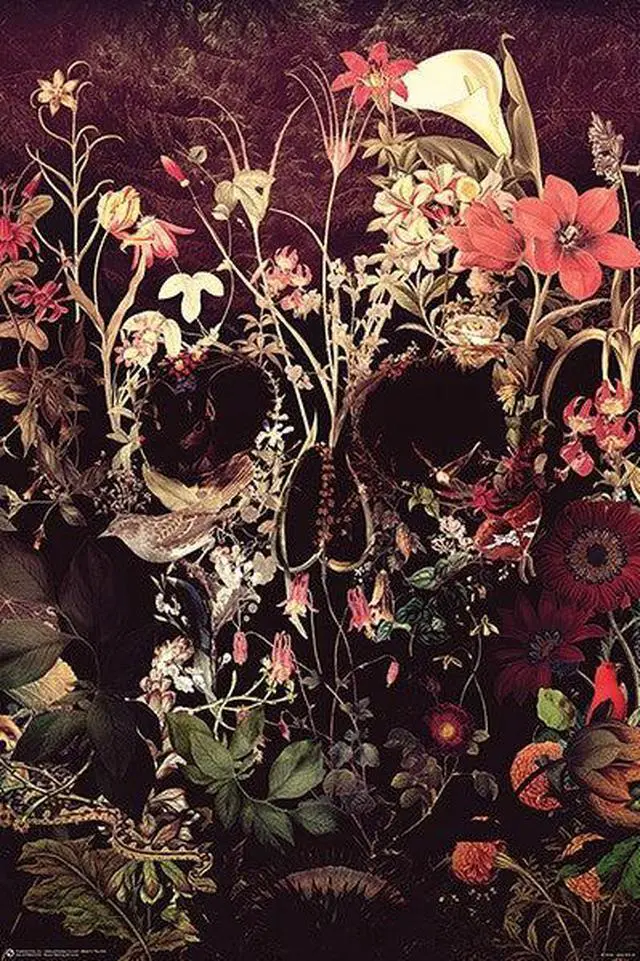Main image of Bloom Skull Ali Gulec Poster Print (22 x 34)
