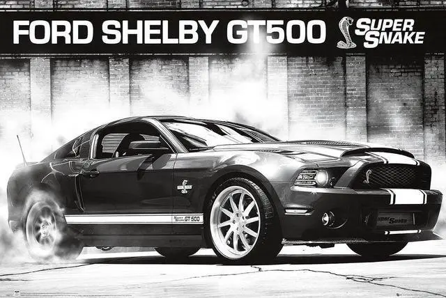Main image of Ford Mustang Shelby Gt 500 Super Snake Poster Print (22 x 34)
