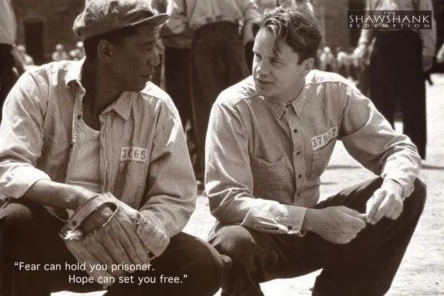 Main image of Shawshank Redemption Robbins Freeman Poster Print (34 x 22)