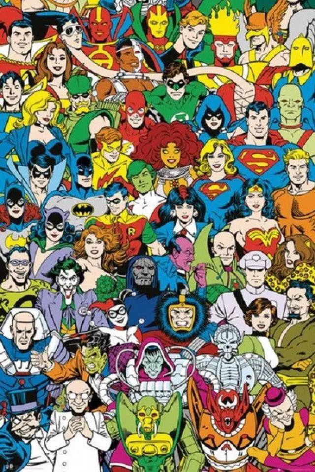 Main image of Dc Comics Retro Comic Characters Poster Print (22 x 34)