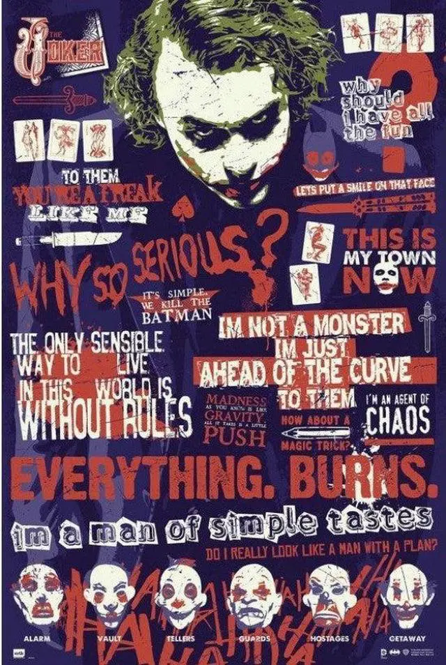 Main image of Batman Joker Quotographic Poster Print (22 x 34)