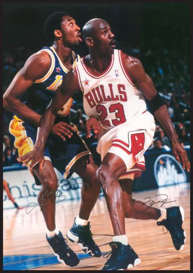 Main image of Jordan & Kobe In Action Michael Jordan & Kobe Bryant Poster Print (24 X 36)