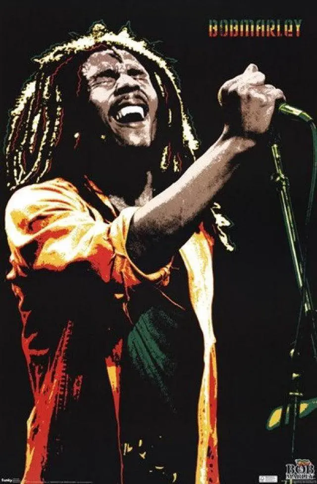 Main image of Bob Marley - Singing Poster Print (24 x 36)