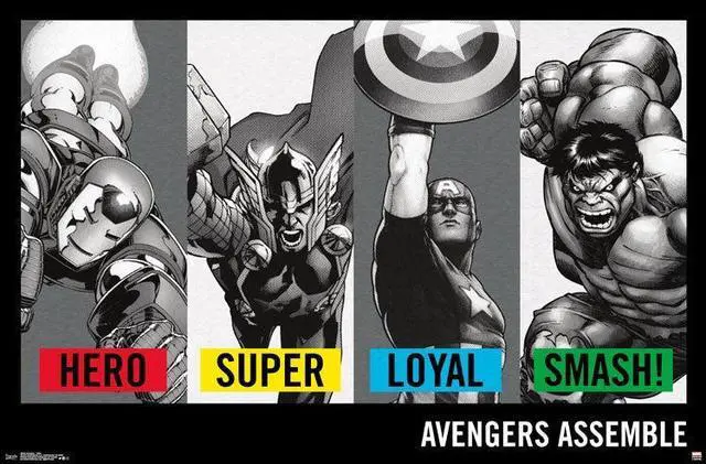 Main image of Avengers - Traits Poster Print (34 x 22)