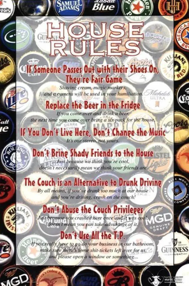 Main image of House Rules - Beer Poster Print (24 x 36)