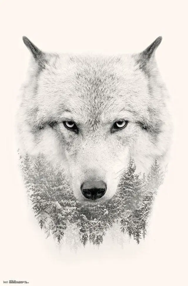 Main image of Wolf - Trees Poster Print (22 x 34)
