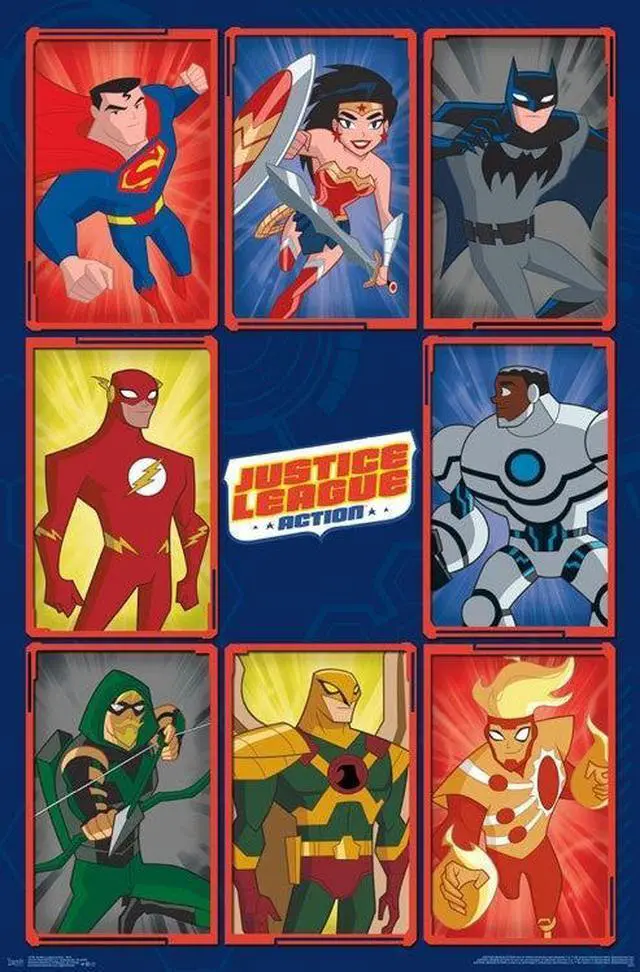 Main image of Justice League Action - Grid Poster Print (22 x 34)