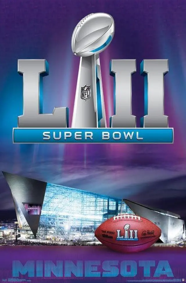 Main image of Super Bowl Lii - Logo Poster Print (22 x 34)
