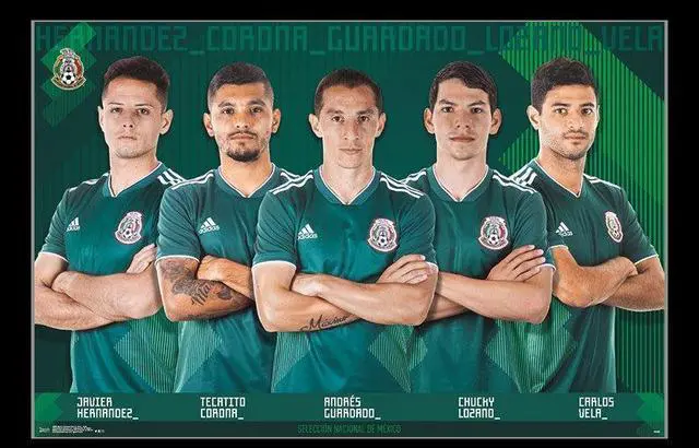 Main image of Mexico National Soccer Team - Team Poster Print (34 x 22)