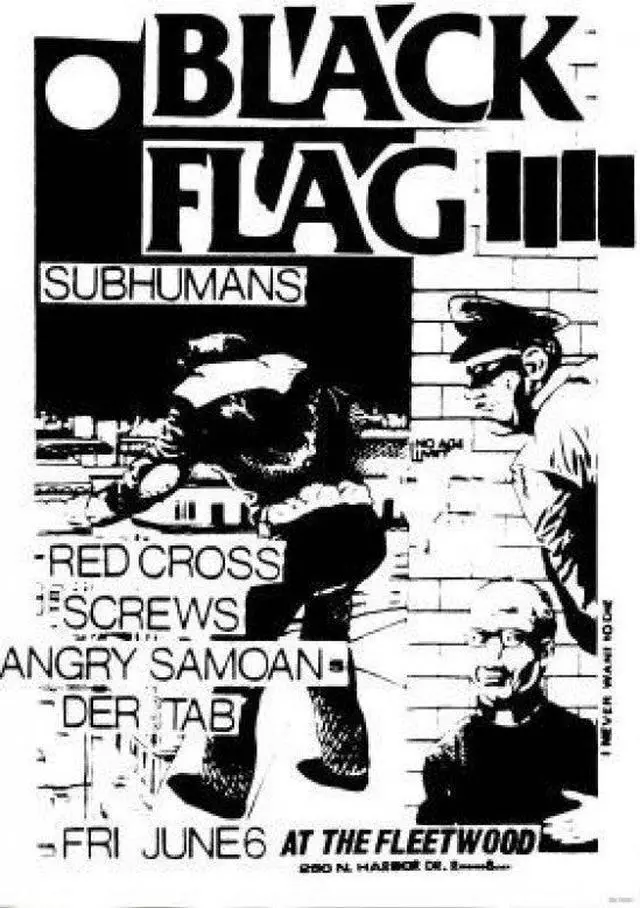 Main image of Black Flag Subhumans Poster Print (22 x 34)
