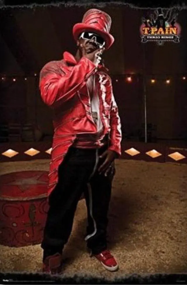 Main image of T-Pain - Red Poster Print (24 x 36)