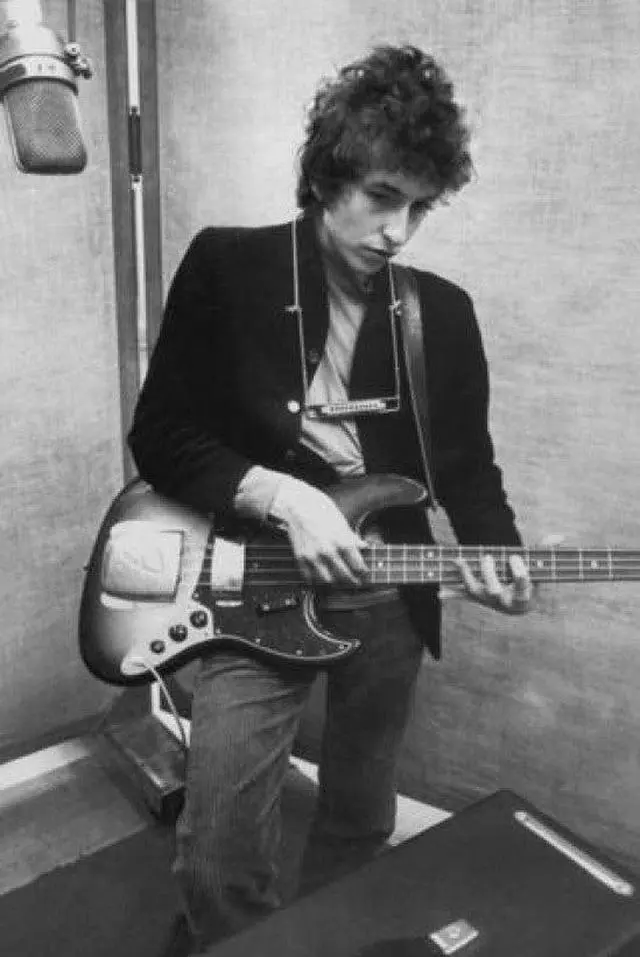 Main image of Bob Dylan Studio Bass Guitar Poster Print (24 X 36)